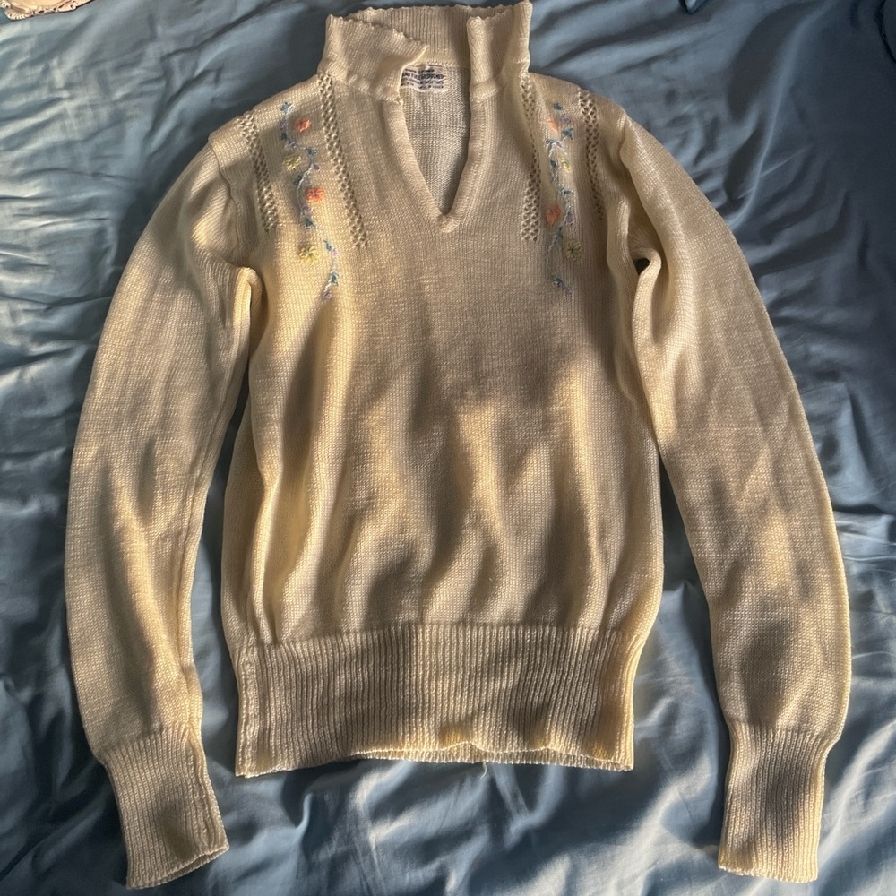 Cream colored vintage sweater